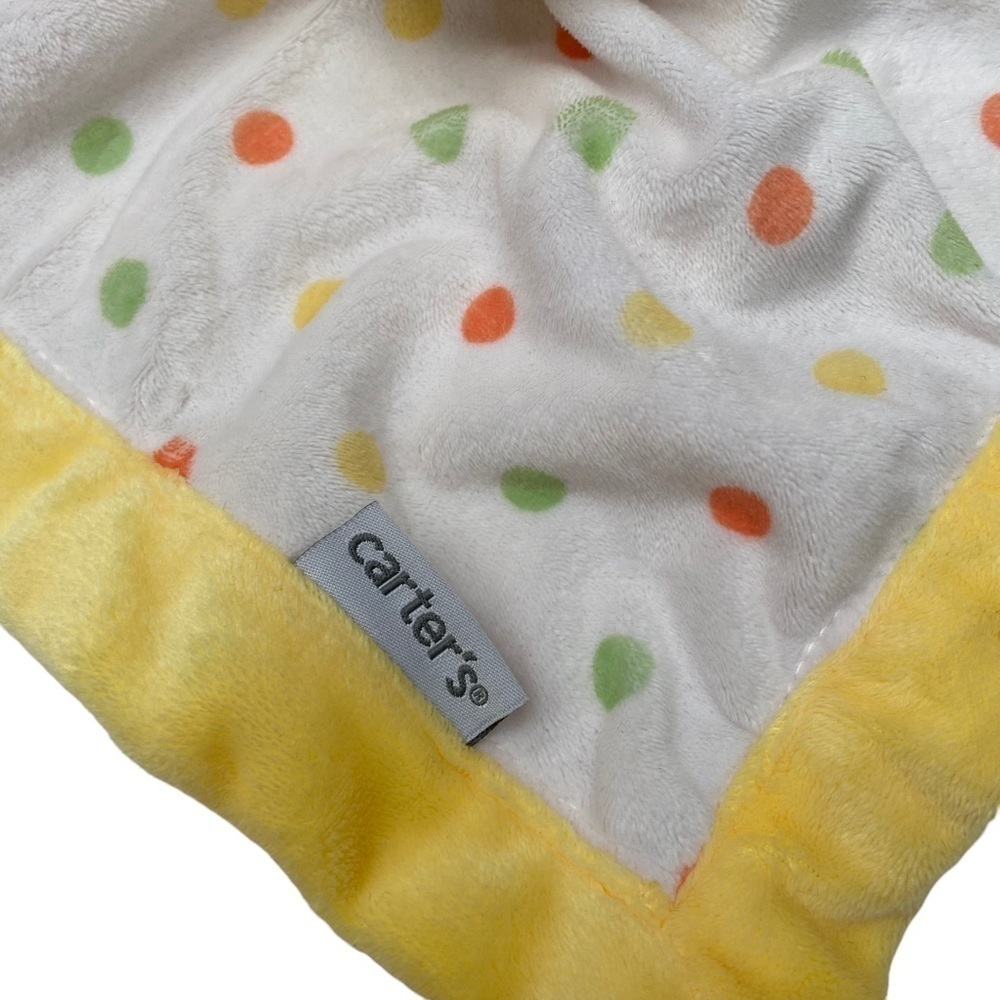 Carter’s Yellow Duck Polka Dot Lovey Security Blanket Stuffed Animal Toy - Picture 2 of 9